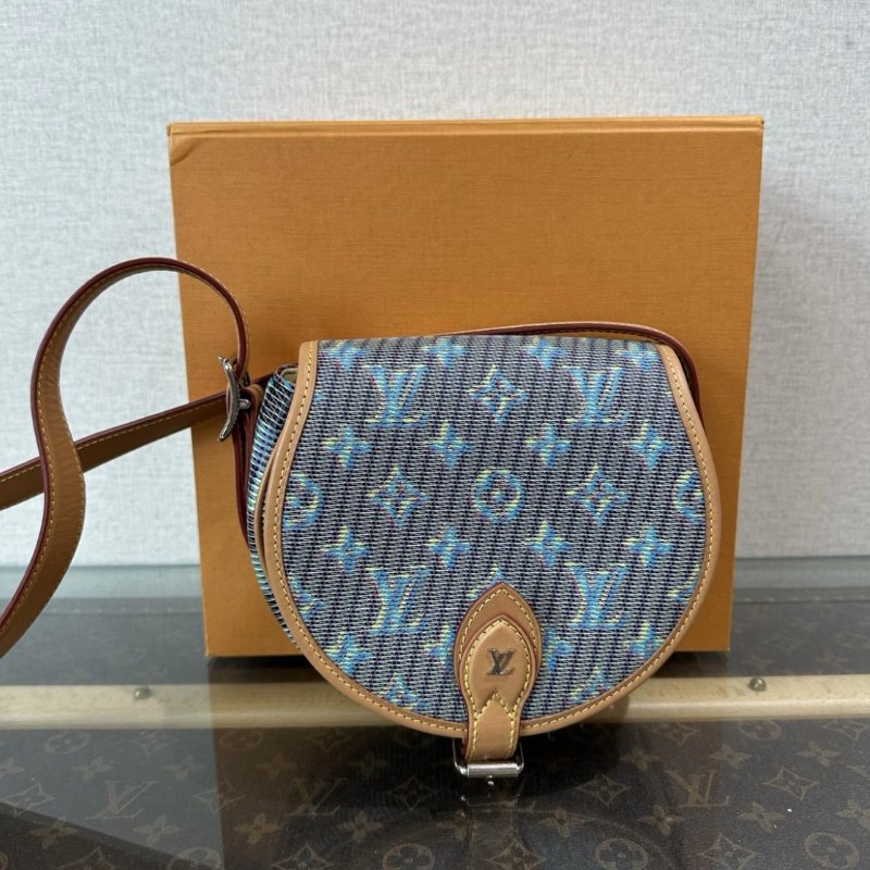 LV 限量款幻影色老花肩背斜背馬鞍包 18*15*8 99新配件:盒子塵袋-0