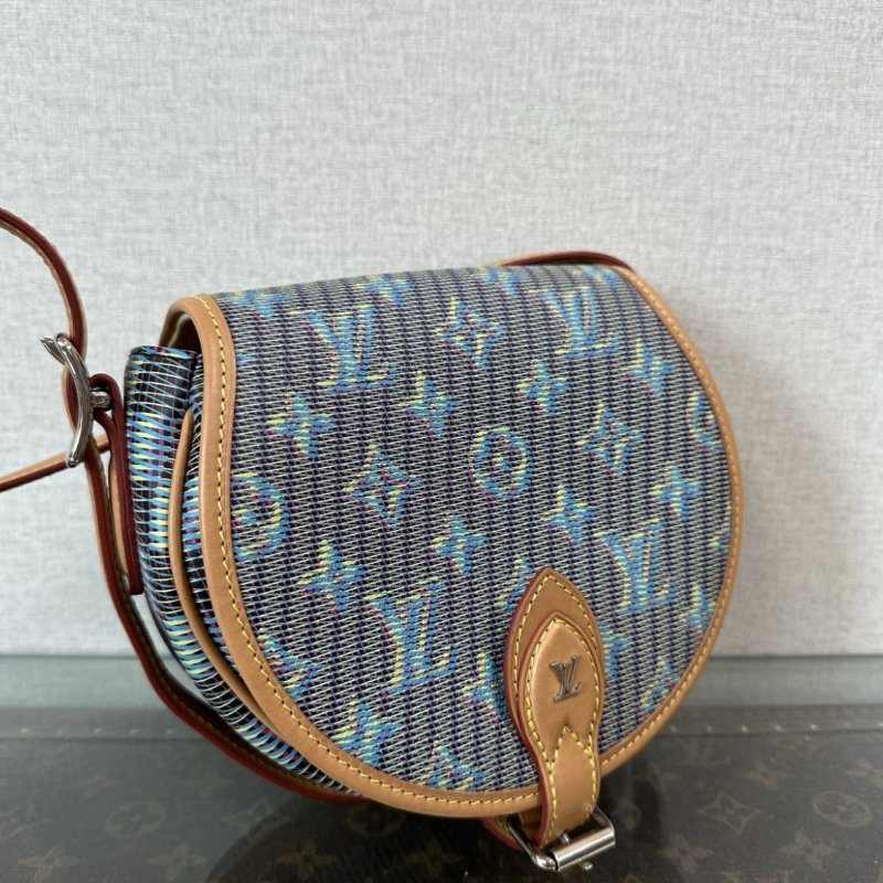 LV 限量款幻影色老花肩背斜背馬鞍包 18*15*8 99新配件:盒子塵袋-1