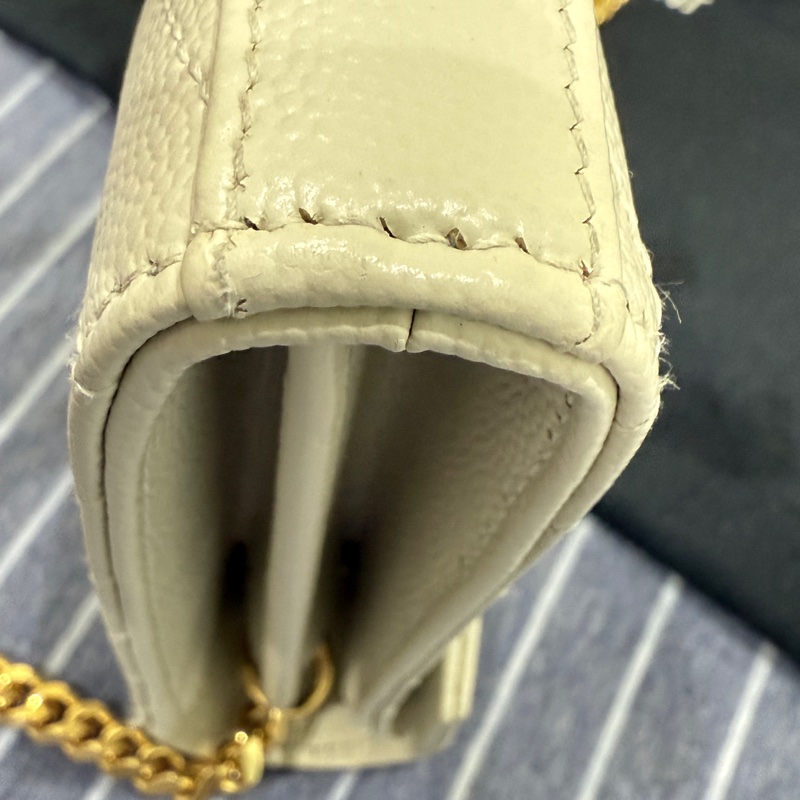 YSL 白金配色信封包中號(22cm),少用狀態極新-9