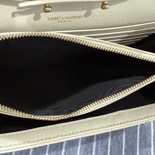 YSL 白金配色信封包中號(22cm),少用狀態極新-10