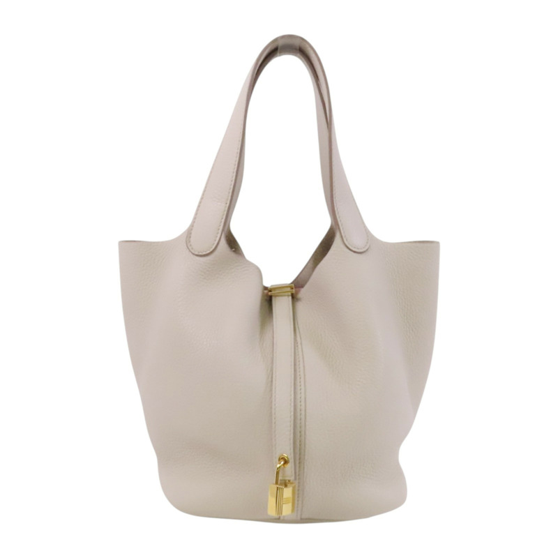 HERMES Clemence皮革Picotin MM金扣手挽袋-0