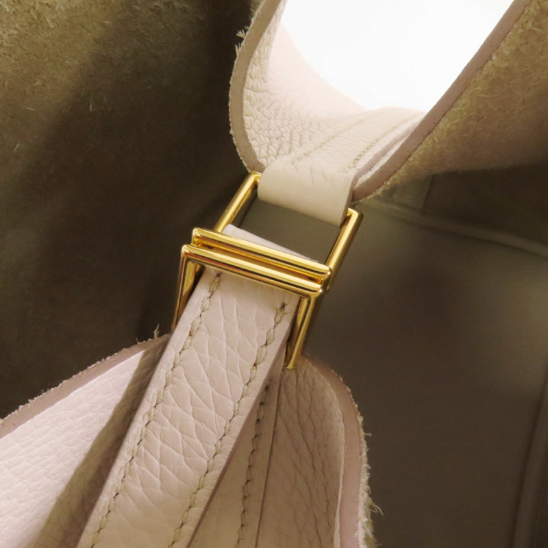 HERMES Clemence皮革Picotin MM金扣手挽袋-8