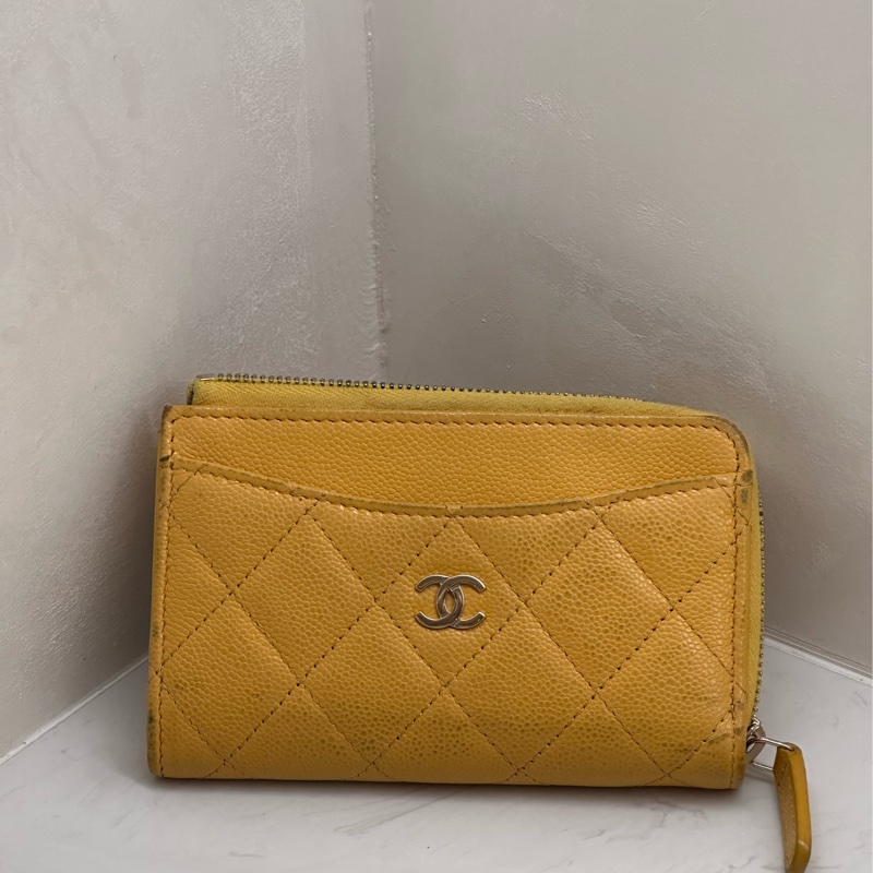 CHANEL COCO L型卡夾包 開運發財黃-0