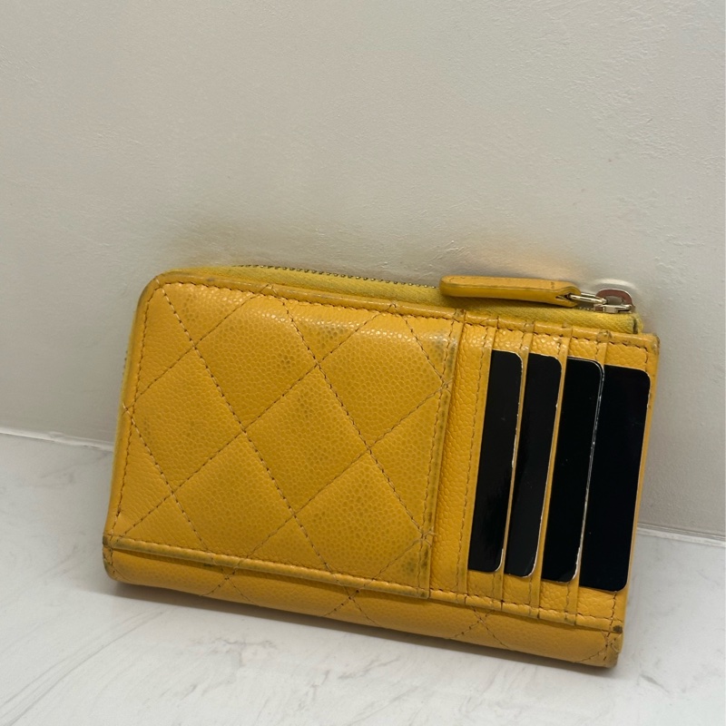 CHANEL COCO L型卡夾包 開運發財黃-9