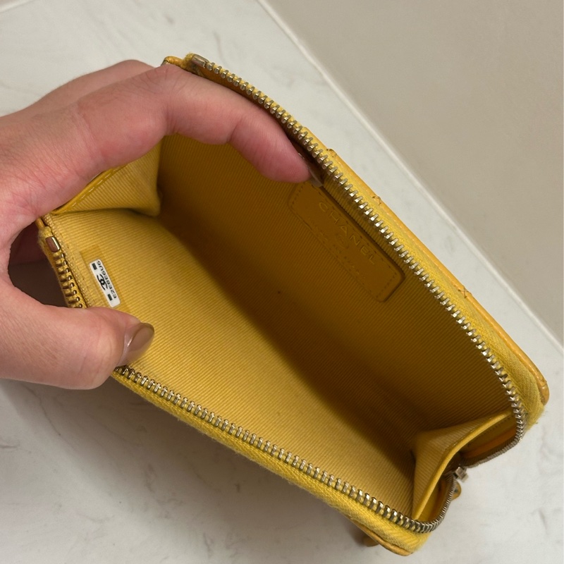 CHANEL COCO L型卡夾包 開運發財黃-12