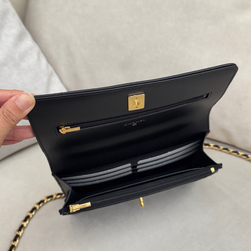 全新Chanel透明手把金鏈包-6