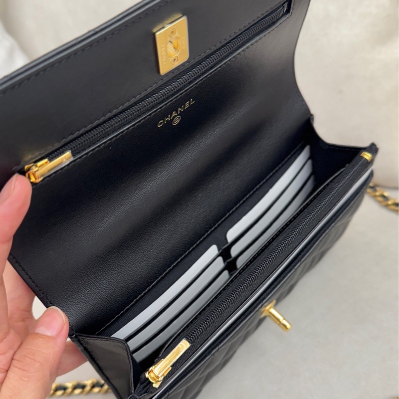 全新Chanel透明手把金鏈包-7