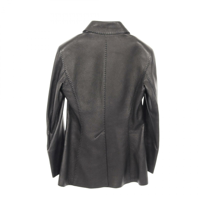 愛馬仕女士黑色二手牛仔褲,鹿皮材質-1