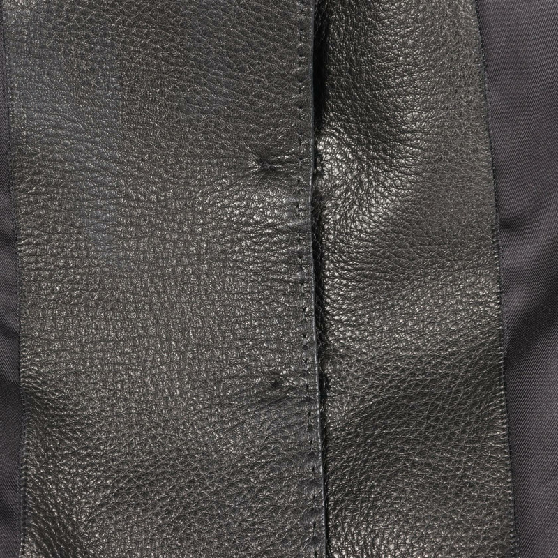 愛馬仕女士黑色二手牛仔褲,鹿皮材質-5