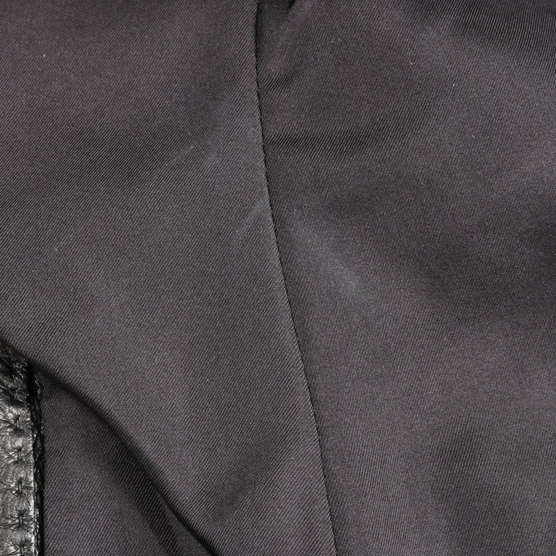 愛馬仕女士黑色二手牛仔褲,鹿皮材質-7