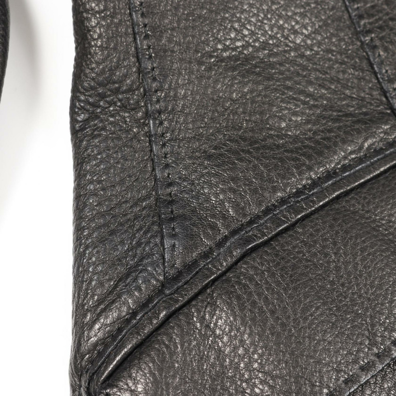 愛馬仕女士黑色二手牛仔褲,鹿皮材質-11