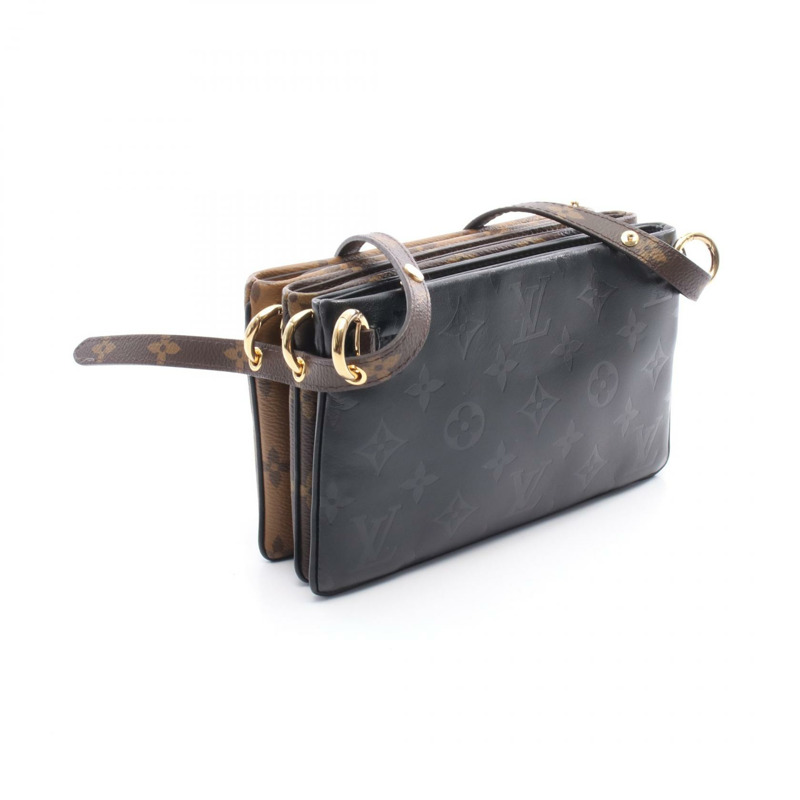 路易威登 Pochette LV 3 單肩斜背包 M45412 Monogram Reverse 棕色-1