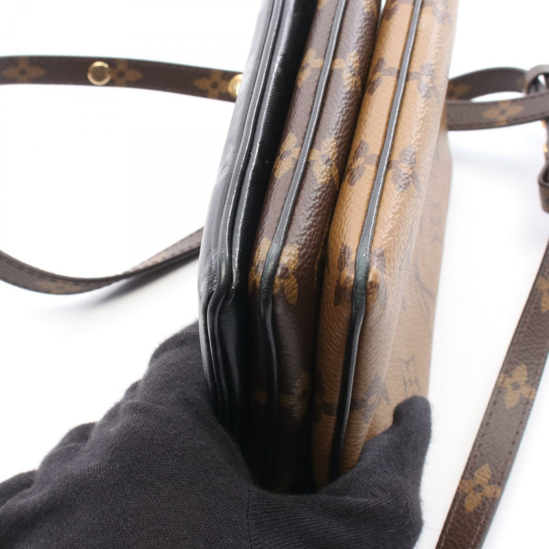 路易威登 Pochette LV 3 單肩斜背包 M45412 Monogram Reverse 棕色-4