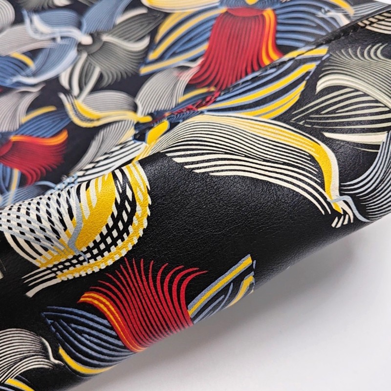 FENDI Peekaboo 大號 多色牛皮印花單肩包手提包 銀色五金 可拆卸肩帶-9