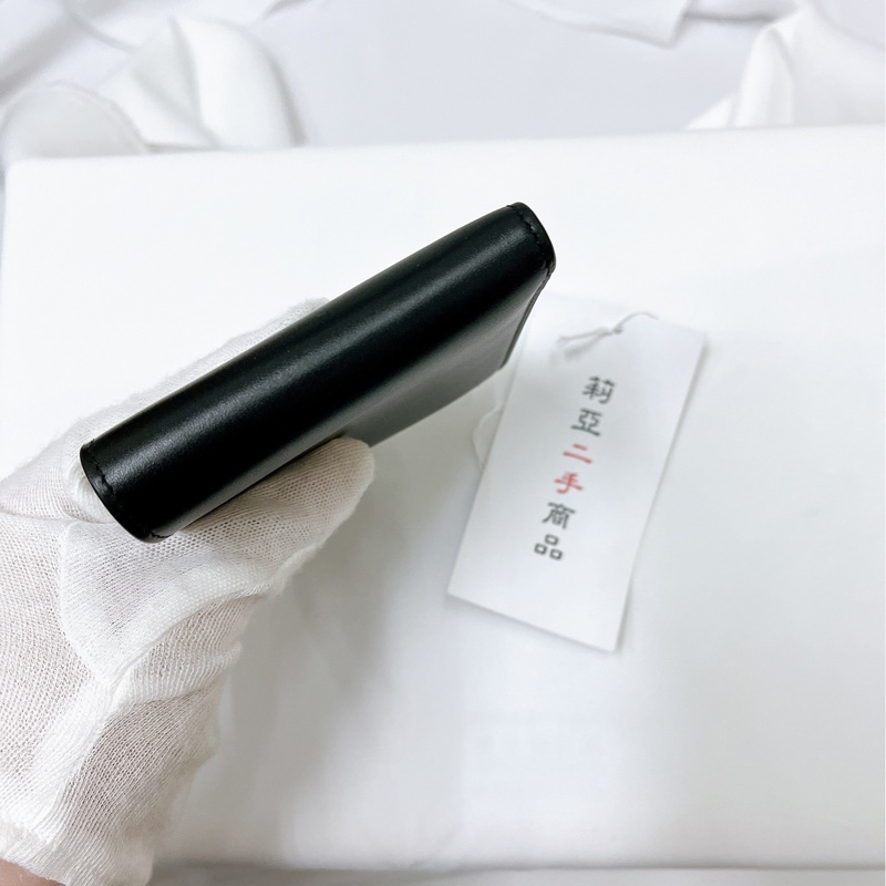 莉亞精品♡YSL 453276 對開短夾 黑銀 二手-4