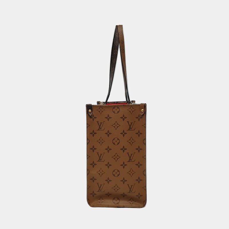 LOUIS VUITTON ONTHEGO 中號 棕色塗層帆布老花叢林包單肩包手提包 金色五金-3