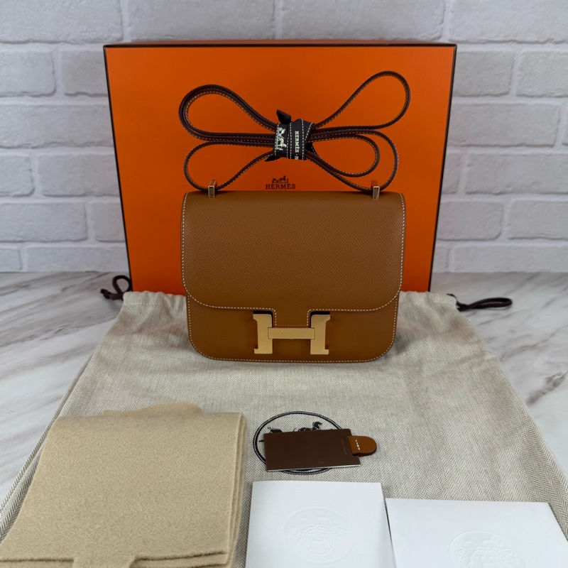 Mini Constance 康康37 gold  金棕金釦 新款 附小鏡子 康康19-0