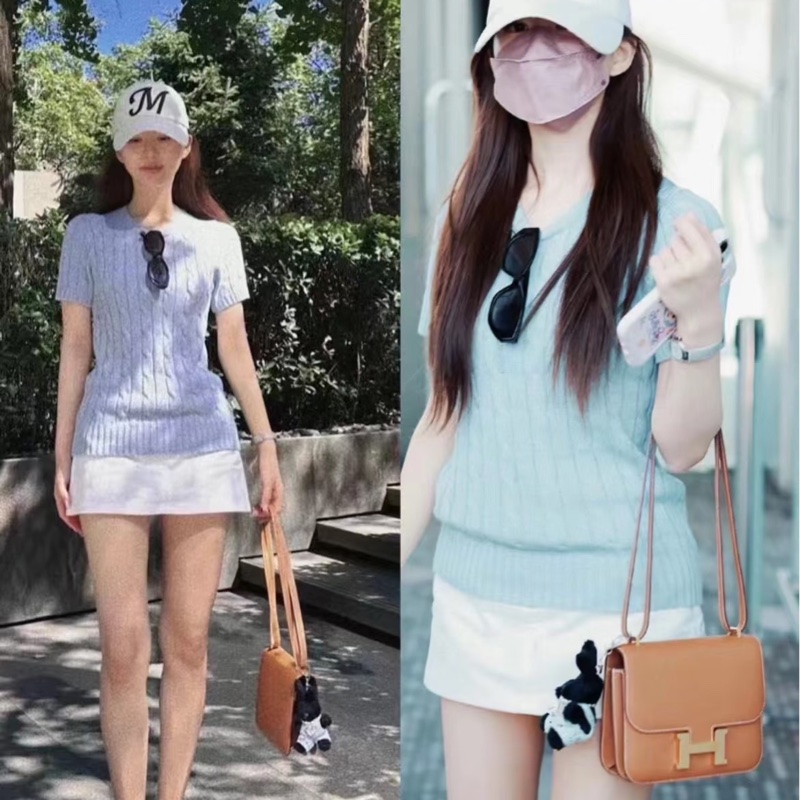 Mini Constance 康康37 gold  金棕金釦 新款 附小鏡子 康康19-1