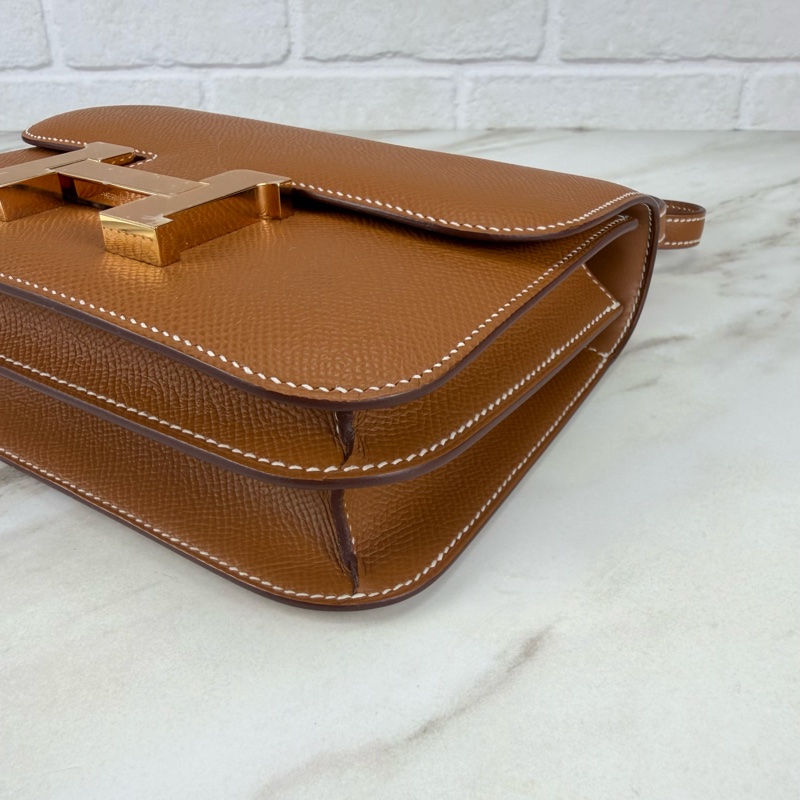 Mini Constance 康康37 gold  金棕金釦 新款 附小鏡子 康康19-8