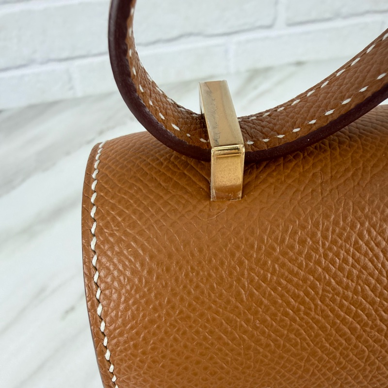 Mini Constance 康康37 gold  金棕金釦 新款 附小鏡子 康康19-17