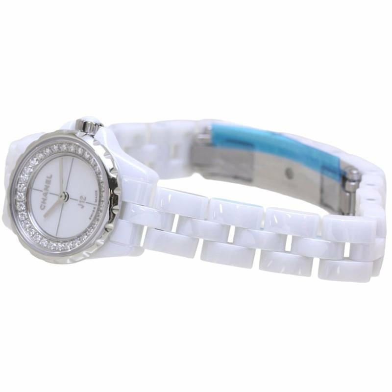 香奈兒 J12 XS 鑽石腕錶 H5237 女士白色陶瓷與不鏽鋼腕錶 40115-2