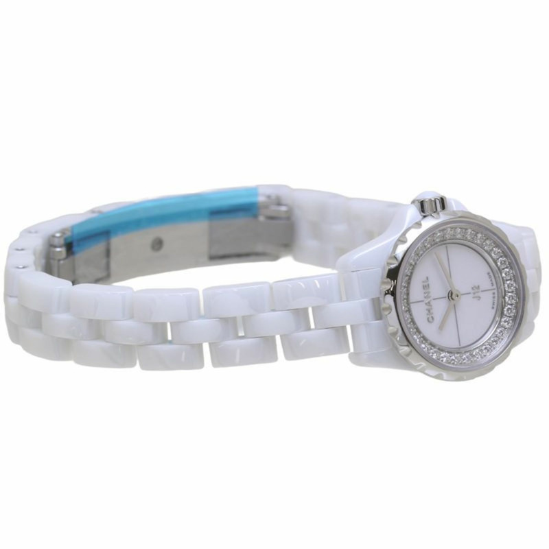 香奈兒 J12 XS 鑽石腕錶 H5237 女士白色陶瓷與不鏽鋼腕錶 40115-4