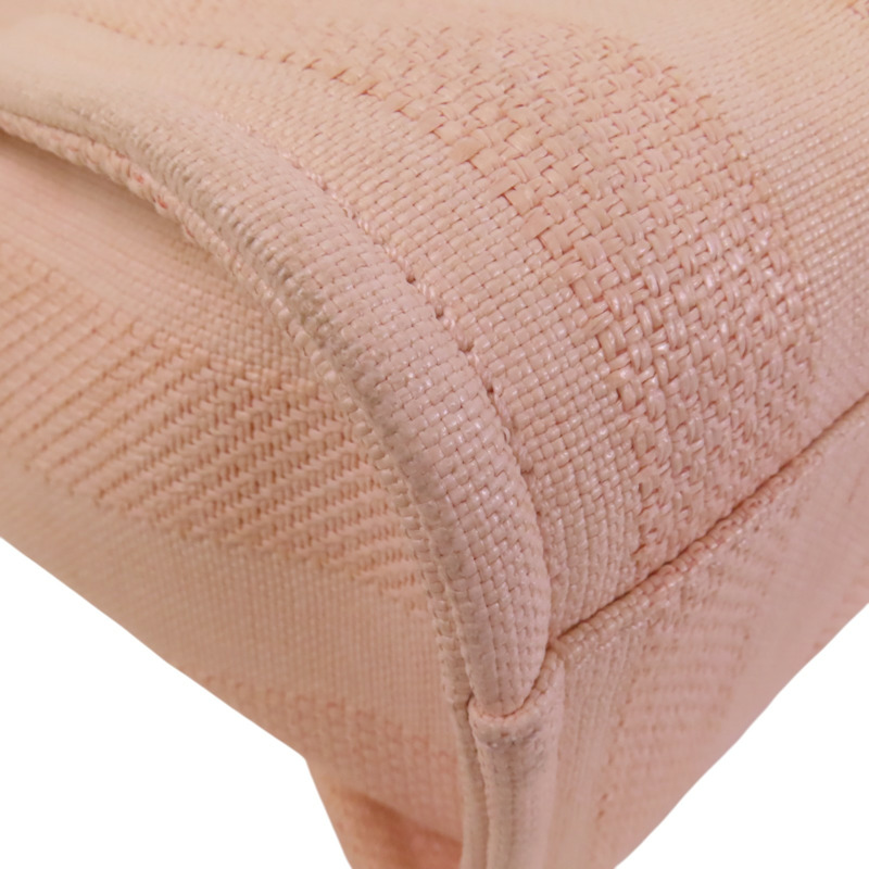 CHANEL 帆布Deauville MM銀扣肩背袋-10