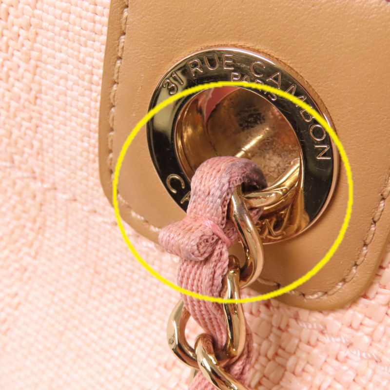 CHANEL 帆布Deauville MM銀扣肩背袋-18