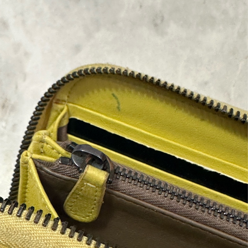 BOTTEGA VENETA 編織小牛皮拉鍊長夾 檸檬黃-18