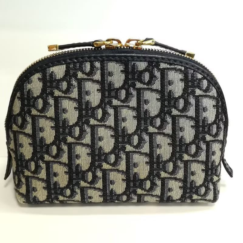 【LA LUNE】Christian Dior藍色老花30 Montaigne皮革包 中古包 化妝包 手拿-2