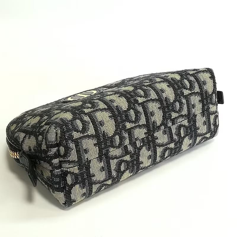 【LA LUNE】Christian Dior藍色老花30 Montaigne皮革包 中古包 化妝包 手拿-4