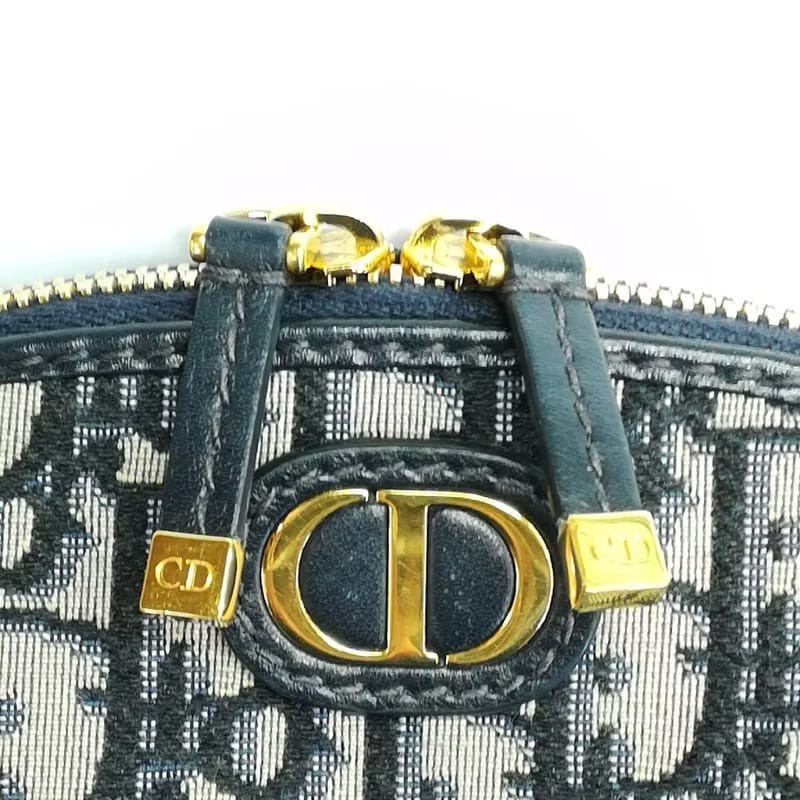 【LA LUNE】Christian Dior藍色老花30 Montaigne皮革包 中古包 化妝包 手拿-7