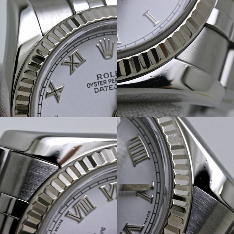 Rolex Datejust 白色羅馬數位時標 116234 M 編號男士腕錶，18K 金與不鏽鋼材質 40134-4