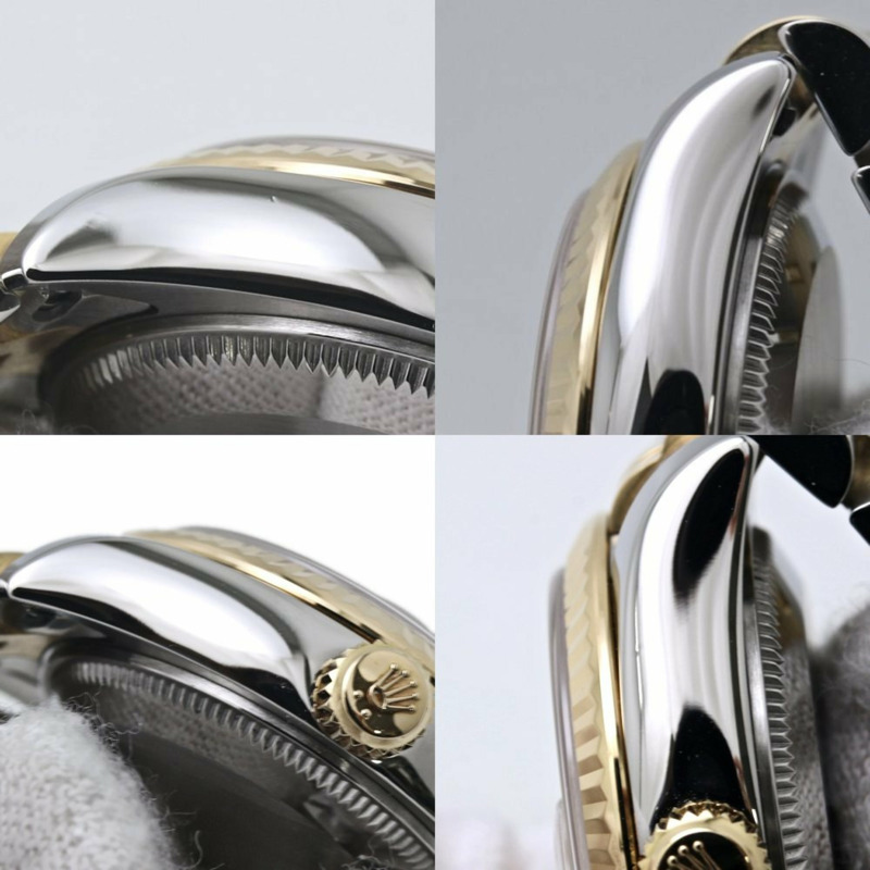 Rolex Datejust 白色羅馬數位時標,隨機編號 179173,18K 黃金和不鏽鋼女士腕錶,40129-6