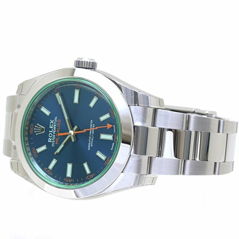 Rolex Milgauss Z 藍色款，隨機編號 116400GV，男士不鏽鋼腕錶，40132-2