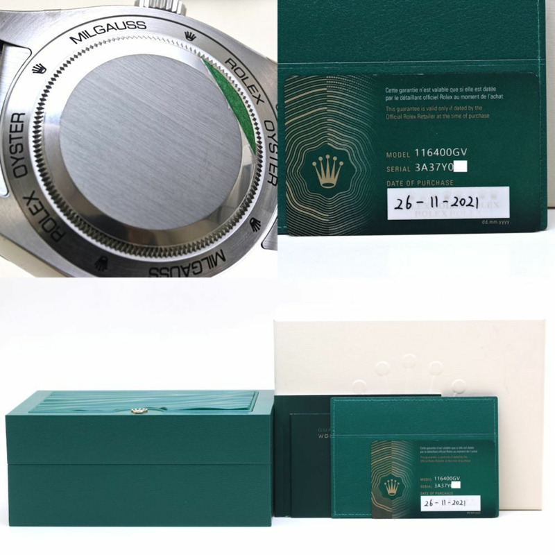Rolex Milgauss Z 藍色款，隨機編號 116400GV，男士不鏽鋼腕錶，40132-8
