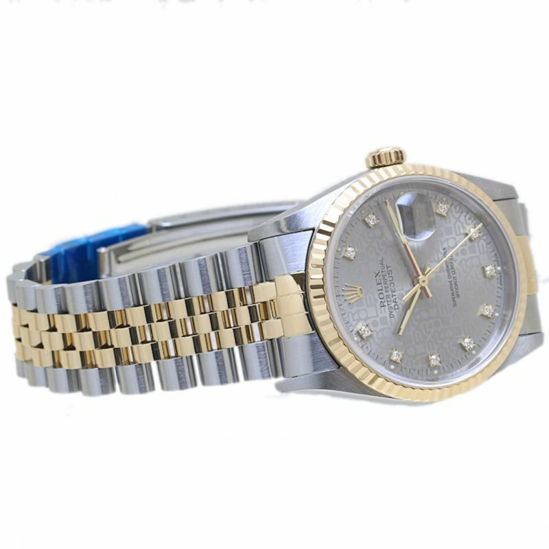 Rolex Datejust 16233G，鑲嵌10顆鑽石，X系列，男士腕錶，18K黃金及不鏽鋼材質，40125-3