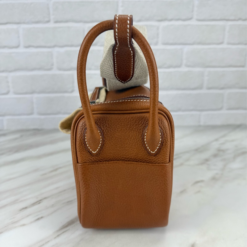 Mini Lindy 福寶馬鞍皮 金棕銀釦 MiniLindy-12