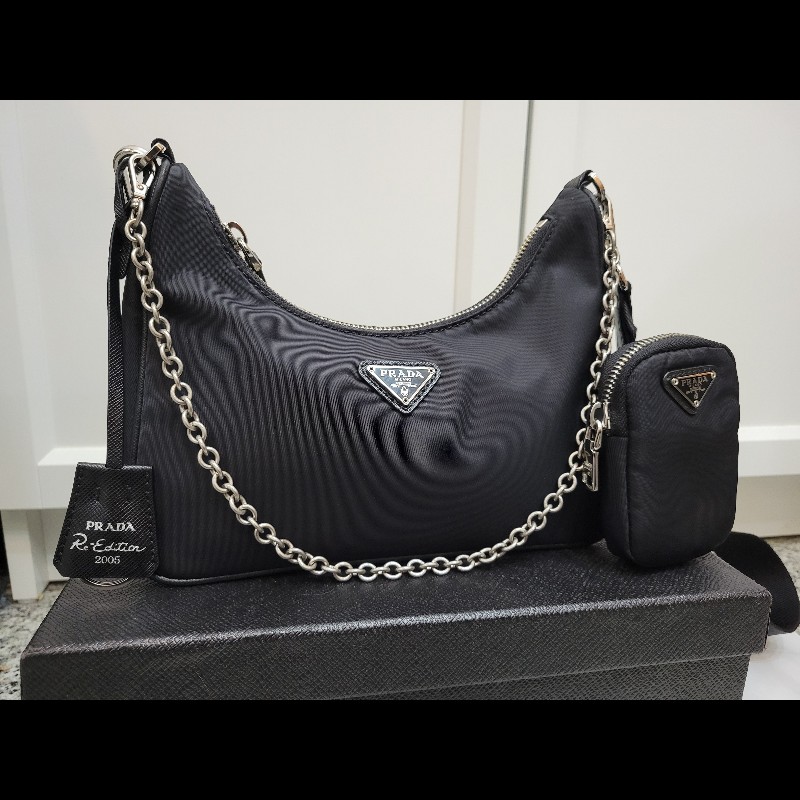 ＜日本購入＞Prada 三合一 Prada Re-Edition 2005 再生尼龍銀扣肩背兩用袋-14