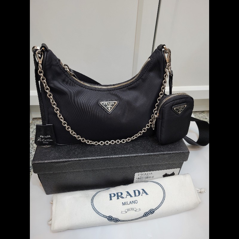 ＜日本購入＞Prada 三合一 Prada Re-Edition 2005 再生尼龍銀扣肩背兩用袋-16