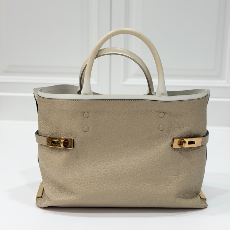 chloe 大地色 卡其 購物包 購物包 托特包 電腦包 公事包 手提包-0