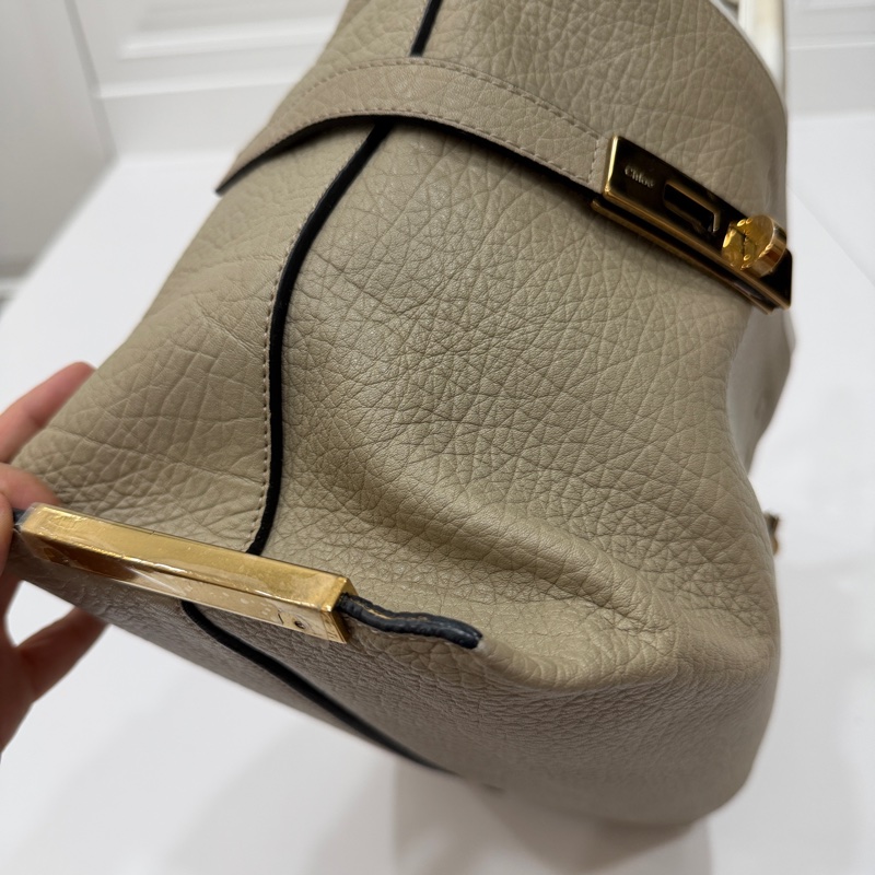 chloe 大地色 卡其 購物包 購物包 托特包 電腦包 公事包 手提包-11