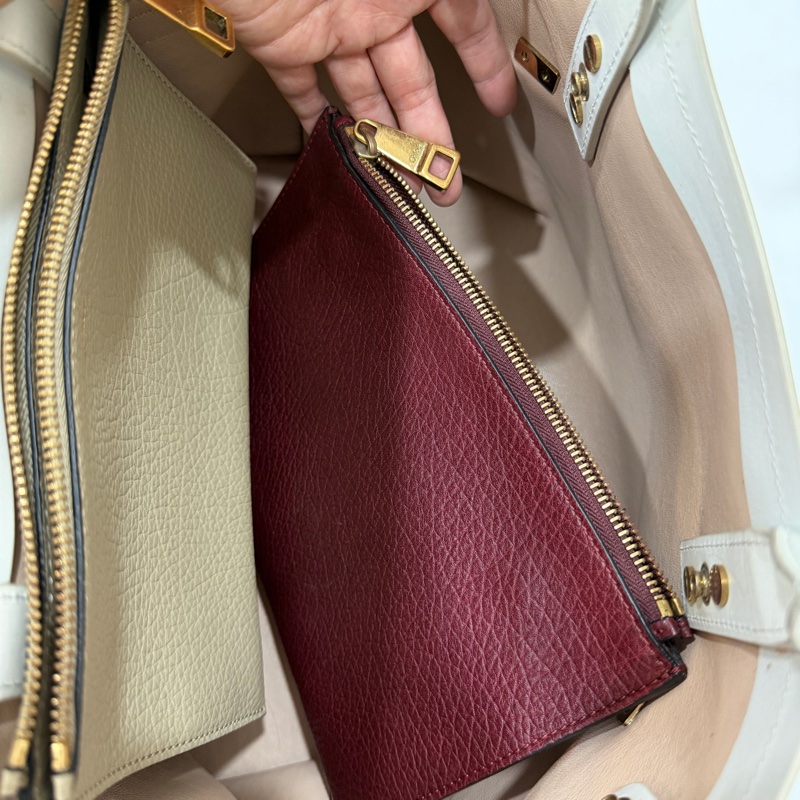 chloe 大地色 卡其 購物包 購物包 托特包 電腦包 公事包 手提包-23