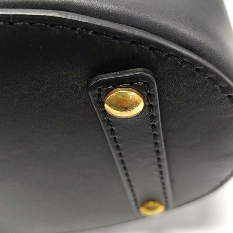 BURBERRY The Bucket 黑色牛皮單肩包手提包 金色五金 子袋 可拆卸肩帶-16