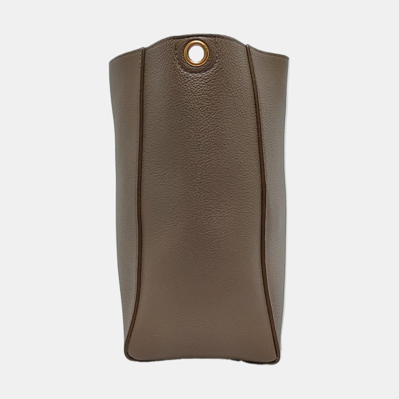 CELINE SANGLE 小號 大象灰牛皮斜挎包單肩包 金色五金 可拆卸肩帶-2