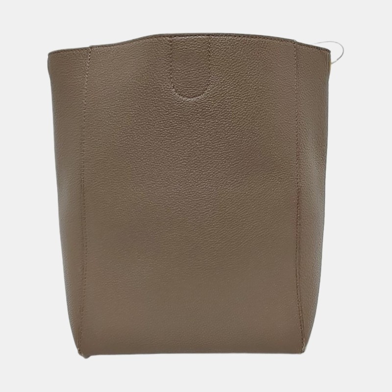 CELINE SANGLE 小號 大象灰牛皮斜挎包單肩包 金色五金 可拆卸肩帶-4