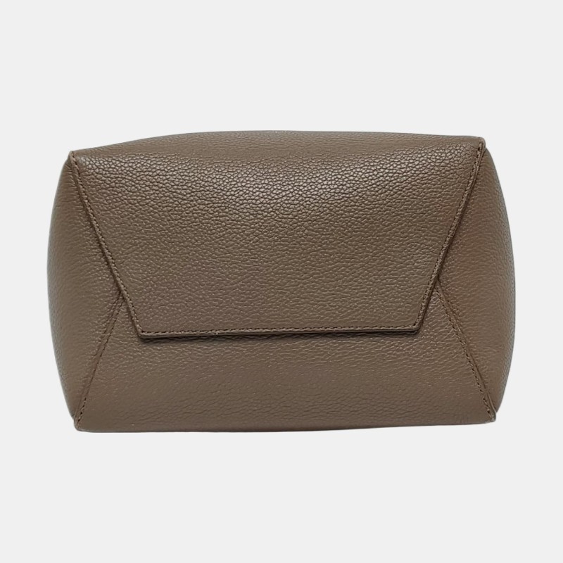 CELINE SANGLE 小號 大象灰牛皮斜挎包單肩包 金色五金 可拆卸肩帶-5