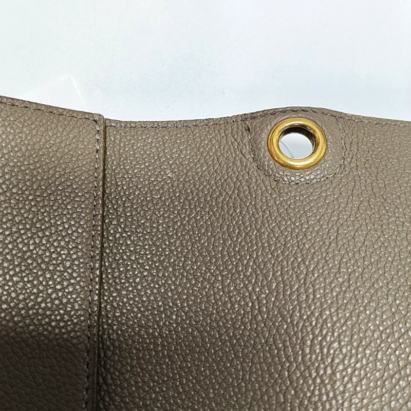 CELINE SANGLE 小號 大象灰牛皮斜挎包單肩包 金色五金 可拆卸肩帶-10