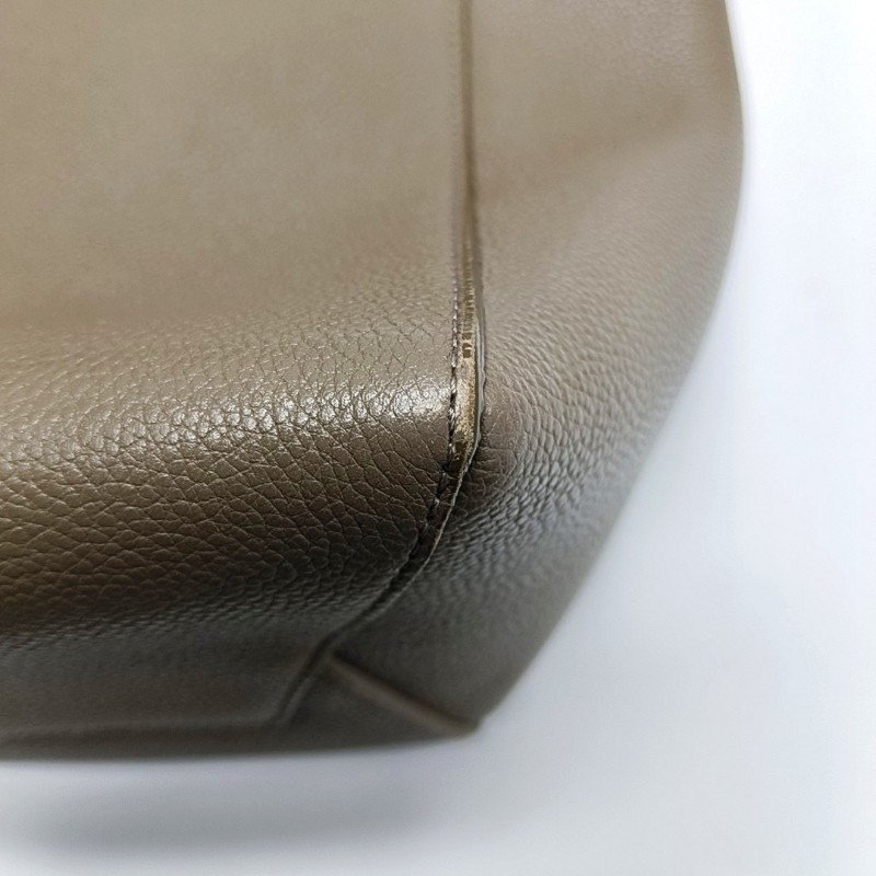 CELINE SANGLE 小號 大象灰牛皮斜挎包單肩包 金色五金 可拆卸肩帶-12