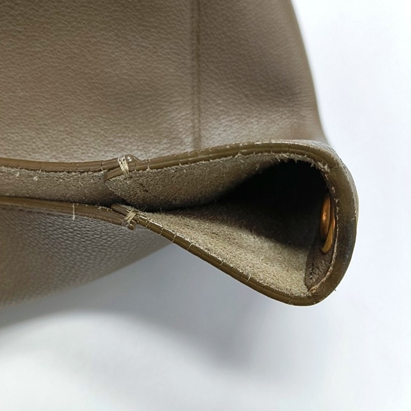 CELINE SANGLE 小號 大象灰牛皮斜挎包單肩包 金色五金 可拆卸肩帶-14